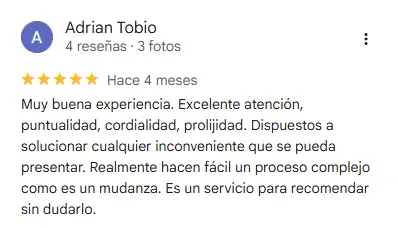 Reseña de cliente 3 - Google Maps