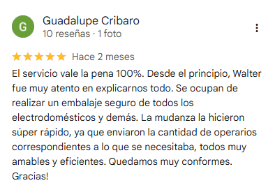 Reseña de cliente 6 - Google Maps