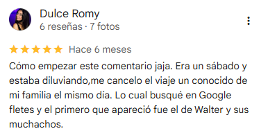 Reseña de cliente 7 - Google Maps
