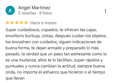 Reseña de cliente 8 - Google Maps